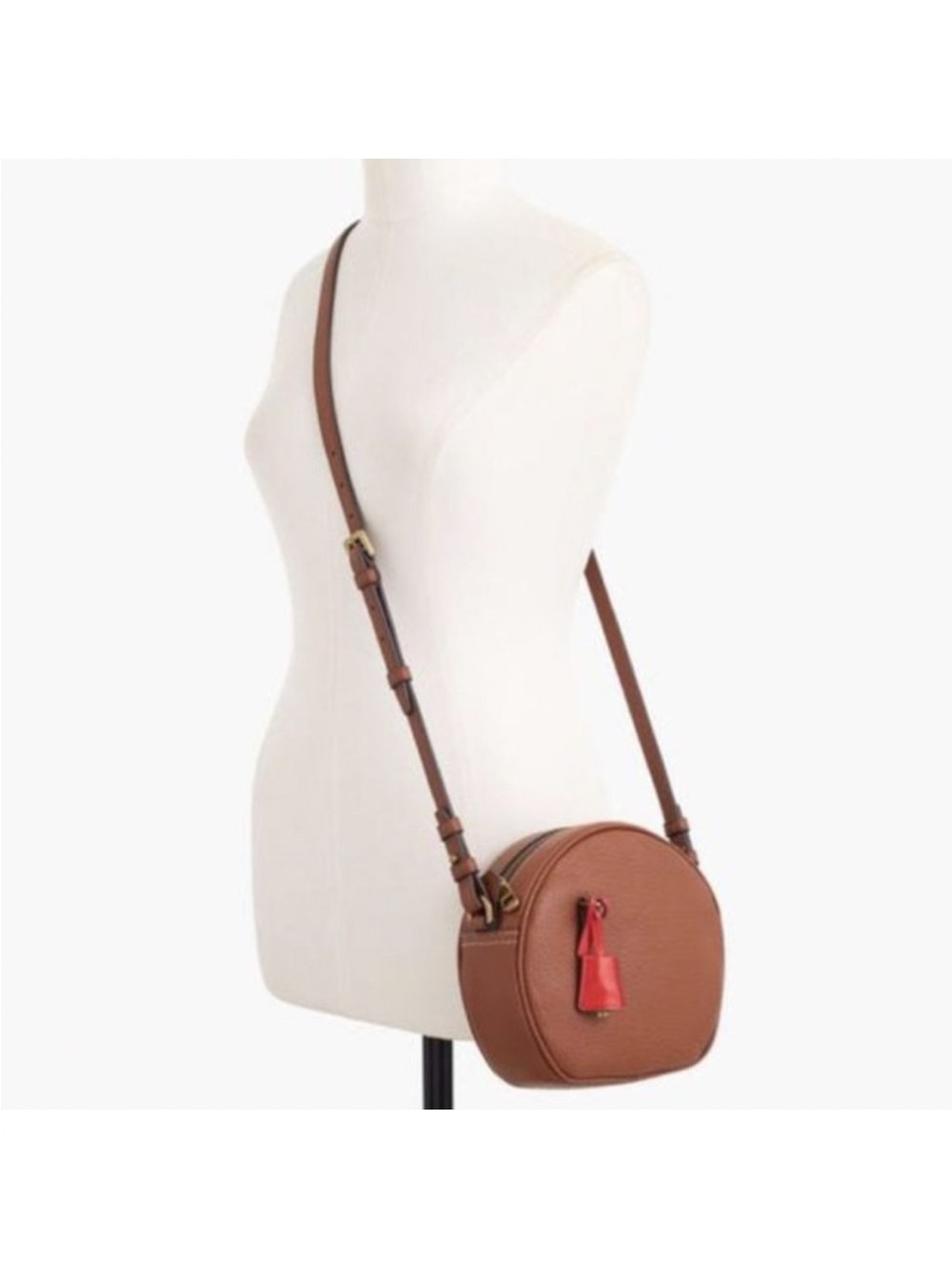 J. CREW Signet leather circle crossbody bag